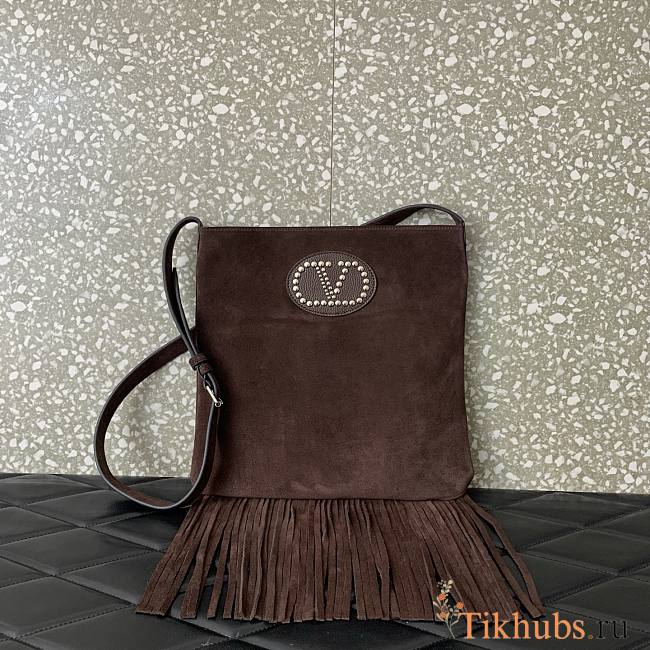 Valentino Garavani Nellcote Fringe Suede 30x31x3cm - 1