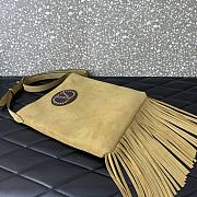 Valentino Garavani Nellcote Fringe Suede Beige 30x31x3cm - 6