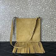 Valentino Garavani Nellcote Fringe Suede Beige 30x31x3cm - 5