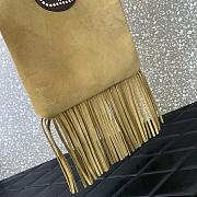 Valentino Garavani Nellcote Fringe Suede Beige 30x31x3cm - 2