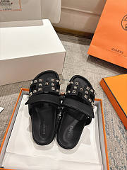 Hermes Chypre Black Sandal  - 4