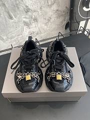 Balenciaga Black Lock Sneaker - 3