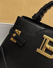 Balmain Black Leather Bbuzz 22 Bag 22x17x11cm - 6