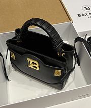 Balmain Black Leather Bbuzz 22 Bag 22x17x11cm - 3