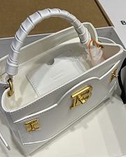 Balmain White Leather Bbuzz 22 Bag 22x17x11cm - 4