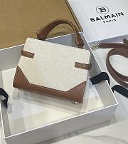 Balmain Canvas Brown Bbuzz 22 Bag 22x17x11cm - 6