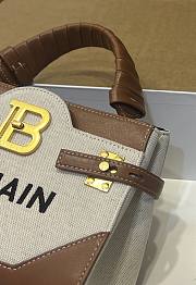 Balmain Canvas Brown Bbuzz 22 Bag 22x17x11cm - 5