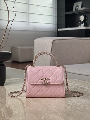 Chanel Top Handle Pink Caviar 14.5x11.5x5.5cm