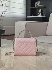 Chanel Top Handle Pink Caviar 14.5x11.5x5.5cm - 5