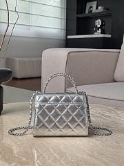 Chanel Top Handle Silver 14.5x11.5x5.5cm - 4