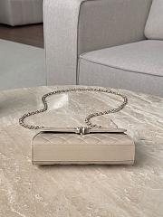 Chanel Flap Chain Bag Beige Caviar Gold With Handle 18x10x4.5cm - 4