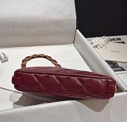 Chanel Hobo Bag Red Lambskin 24x17x5cm - 5