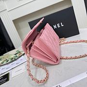 Chanel Wallet On Chain Pink Caviar Gold 18x10.5x3.5cm - 6