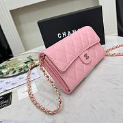 Chanel Wallet On Chain Pink Caviar Gold 18x10.5x3.5cm - 5