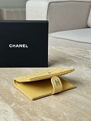 Chanel Wallet Yellow Caviar Silver 14x10.5x2cm - 3