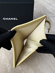 Chanel Wallet Yellow Caviar Silver 14x10.5x2cm - 2