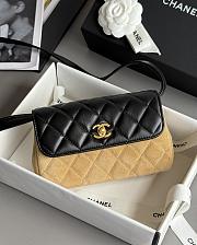 Chanel Quilted Flap Bag Suede Black 19.5x11.5x5cm - 1
