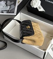 Chanel Quilted Flap Bag Suede Black 19.5x11.5x5cm - 5