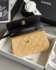 Chanel Quilted Flap Bag Suede Black 19.5x11.5x5cm - 2
