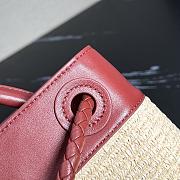 Bottega Veneta Small Andiamo Red Raffia Bag 25x20x10cm - 6