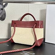 Bottega Veneta Small Andiamo Red Raffia Bag 25x20x10cm - 4