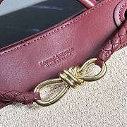 Bottega Veneta Small Andiamo Red Raffia Bag 25x20x10cm - 3