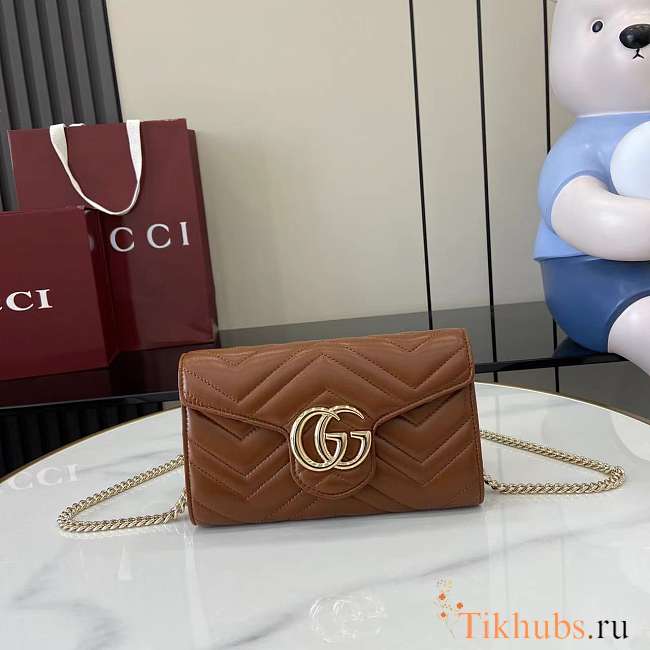 Gucci Wallet Chain Brown 20x12x4cm - 1