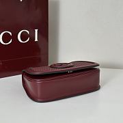 Gucci Blondie Medium Top Handle Bag Red Woven 27x17x7cm - 6