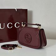 Gucci Blondie Medium Top Handle Bag Red Woven 27x17x7cm - 4