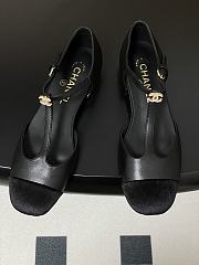 Chanel T-Strap Black Flats - 3