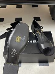 Chanel T-Strap Black Flats - 4