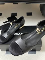 Chanel T-Strap Black Flats - 2