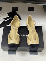 Chanel T-Strap Beige Flats - 3