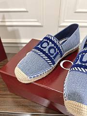 Gucci Women's Espadrille Blue Denim Flat - 4