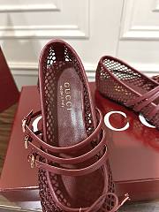 Gucci Women's Ballerina With Horsebit Red  - 5