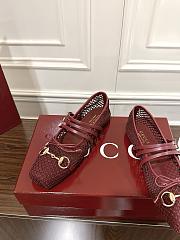 Gucci Women's Ballerina With Horsebit Red  - 3