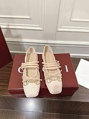 Gucci Women's Ballerina With Horsebit Beige - 4