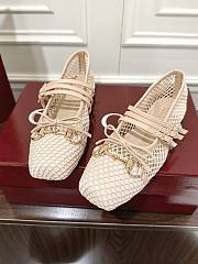 Gucci Women's Ballerina With Horsebit Beige - 3