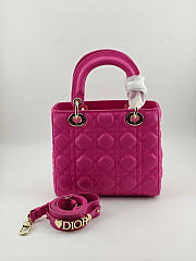 Dior Small Lady Bag Fuchsia 20cm - 3
