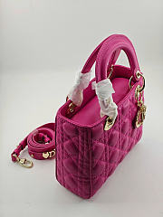 Dior Small Lady Bag Fuchsia 20cm - 6