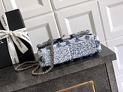 Chanel Mini Flap Bag Sequin Blue 20cm - 6
