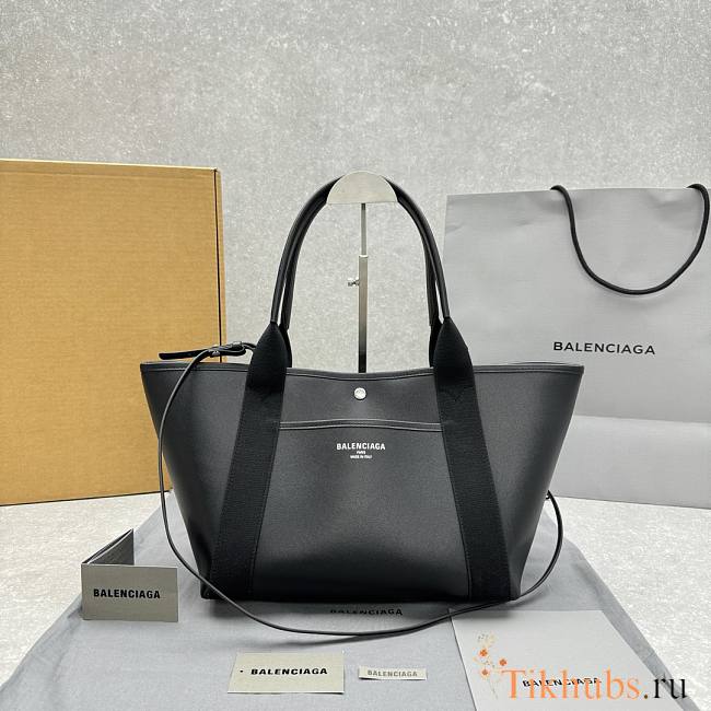 Balenciaga Biarritz Small Tote Bag Black 28x26x13cm - 1