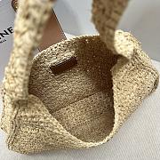 Celine Cabas Triangle Raffia Calfskin 45x23x6cm - 5