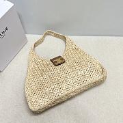 Celine Cabas Triangle Raffia Calfskin 45x23x6cm - 4