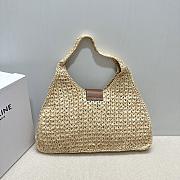 Celine Cabas Triangle Raffia Calfskin 45x23x6cm - 3