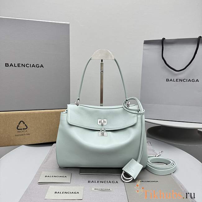 Balenciaga Rodeo Small Handbag Green Smooth 27x8x21cm - 1