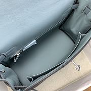 Hermes Kelly Bag Blue Grey 28cm - 6