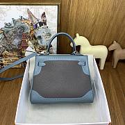 Hermes Kelly Bag Blue Grey 28cm - 5