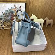 Hermes Kelly Bag Blue Grey 28cm - 2