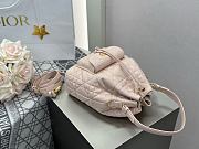 Dior Small Caro Bucket Bag Light Pink Lambskin 20x24x9cm - 4